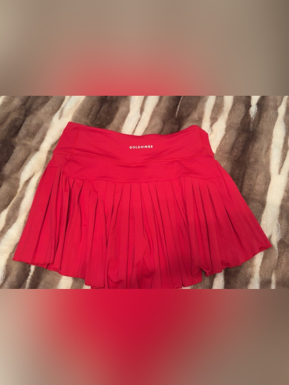 Gold Hinge pleated tennis skirt